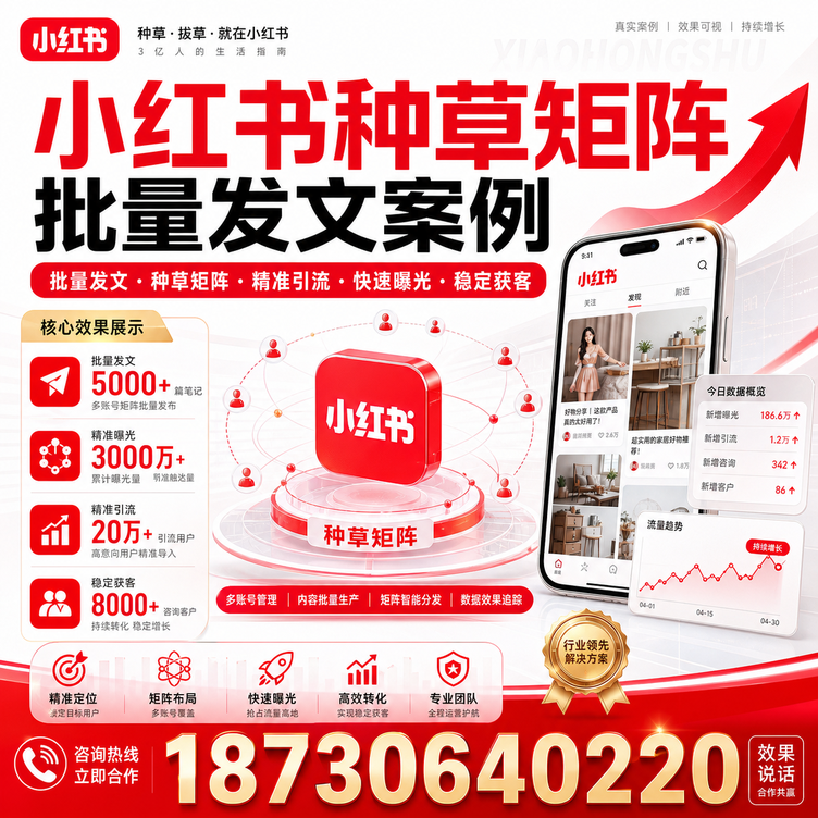 衡水小红书种草矩阵批量发文案例